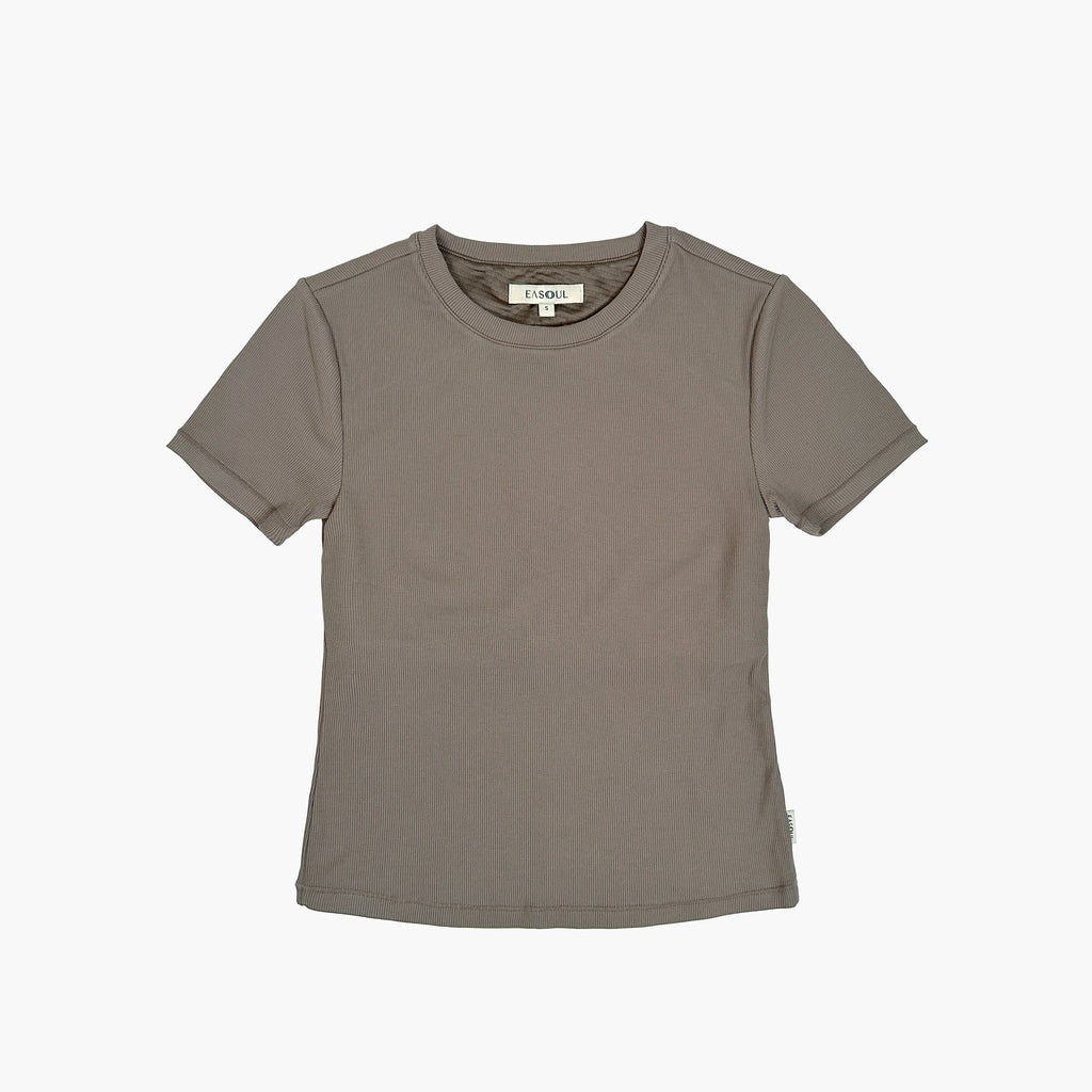 Womens Rib S/S Bra Top