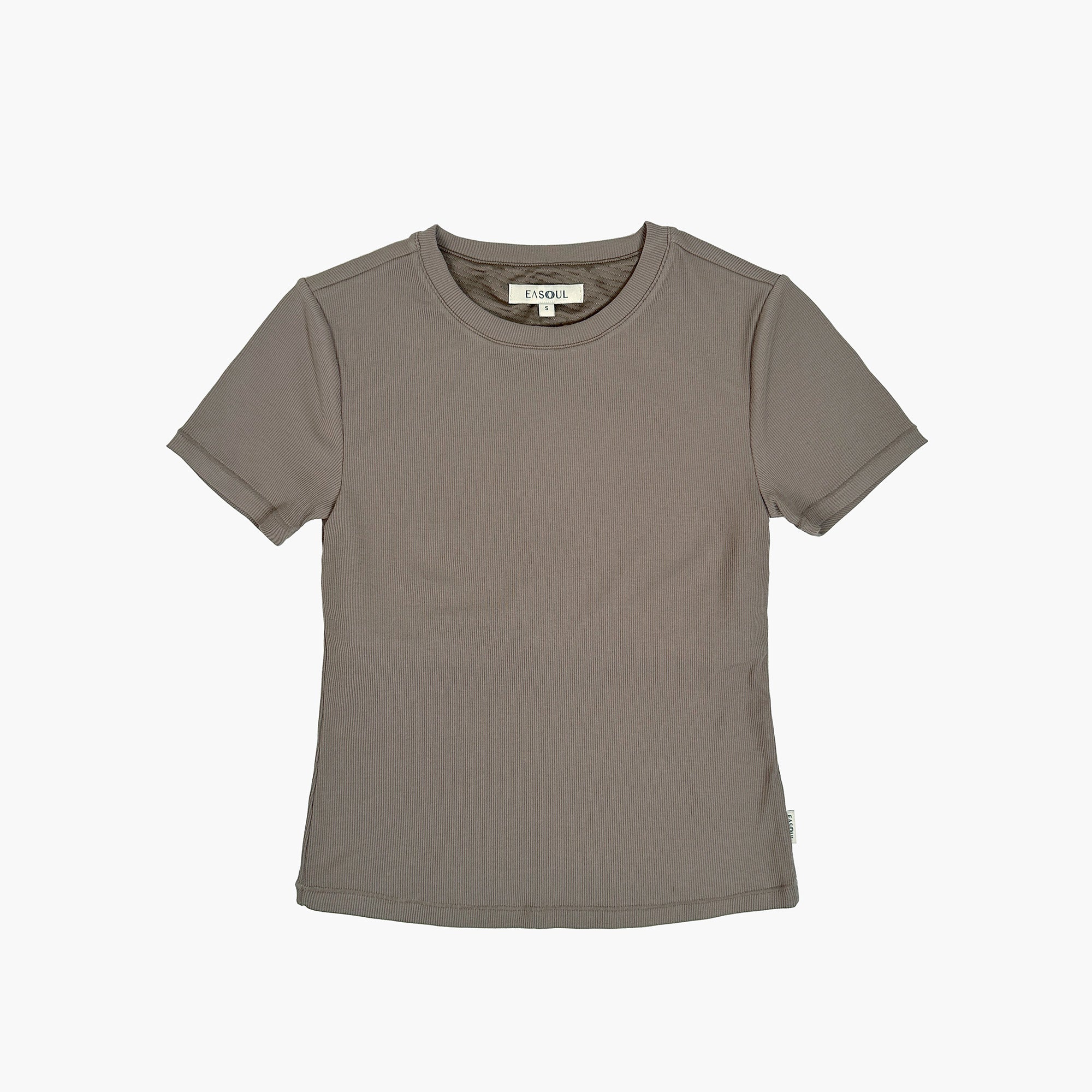 Womens Rib S/S Bra Top