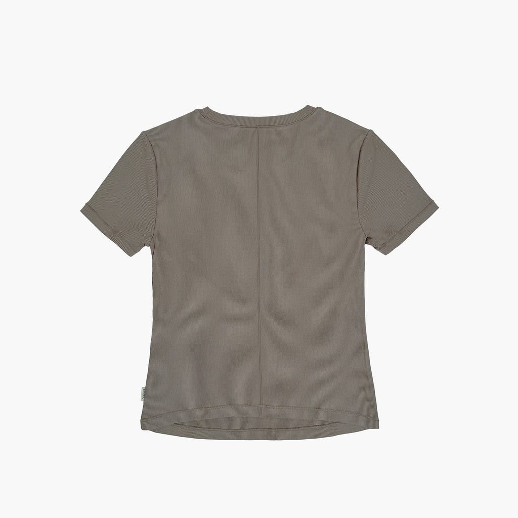 Womens Rib S/S Bra Top